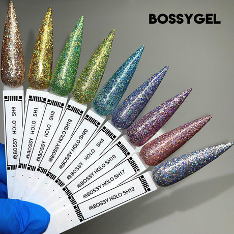 Bossy Gel - Super Holo Gel (15 ml) #SH12 - Jessica Nail & Beauty Supply - Canada Nail Beauty Supply - Sparkle Gel
