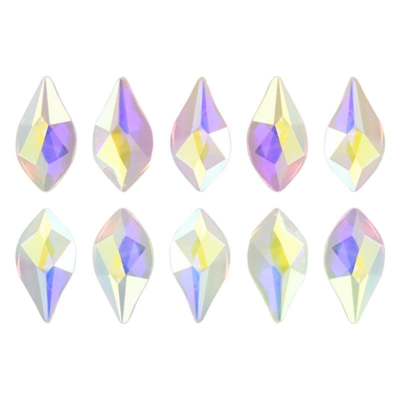 JNBS Crystal Rhinestone Flame Flatback Crystal AB