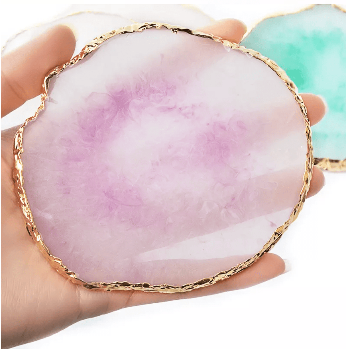 JNBS Gold Edge Resin Stone Palette (Assorted Colors)