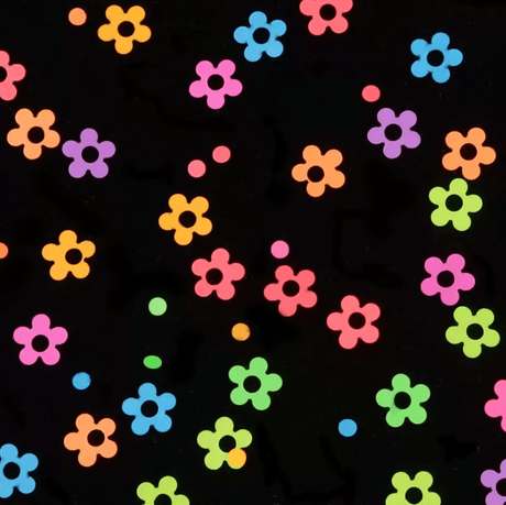 JNBS Glitter Neon Glow in the dark Flower (Set of 12 Grids)