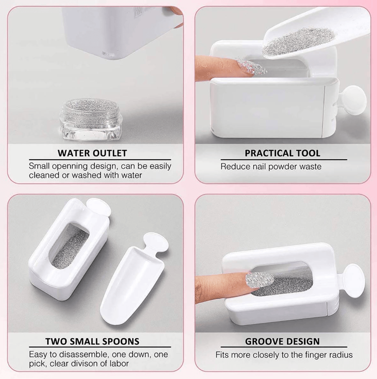 Dip Powder Recycling Tray System Dip Case Nail Dip Container