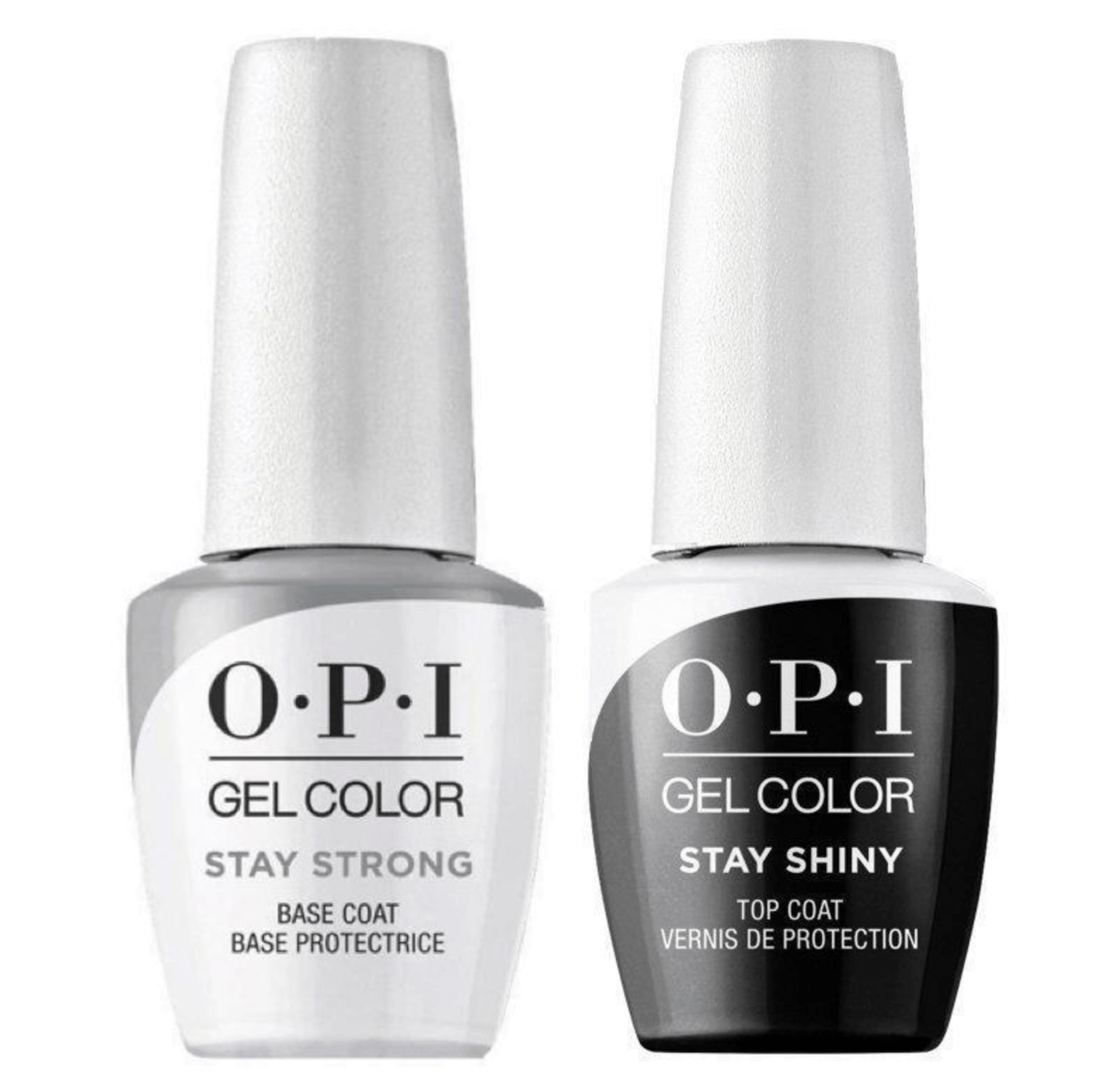 OPI Gel Color BUNDLE Stay Strong Base Coat and Stay Shiny Top Coat (GC 002 & GC 003)
