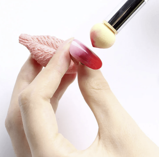 JNBS Nail Art Tool Dual Head Crystal Brush Stamper And Sponge (Assorted Colors)