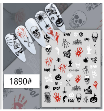 JNBS Nail Sticker Halloween Creepy