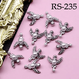 JNBS Alloy with Pearls Crystal Zircon Nail Charm RS233, RS234, RS235