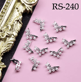 JNBS Alloy with Pearls Crystal Zircon Nail Charm RS239, RS240, RS241