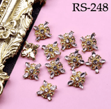 JNBS Alloy with Pearls Crystal Zircon Nail Charm RS248, RS249, RS250