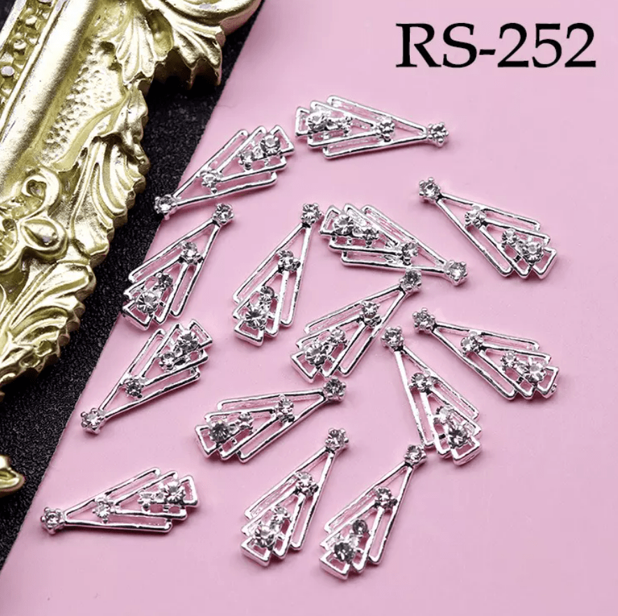 JNBS Alloy with Pearls Crystal Zircon Nail Charm RS251, RS252, RS253)