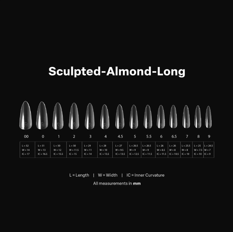 Apres Gel X™ Box of 600pcs 2.0 Sculpted Almond Tips