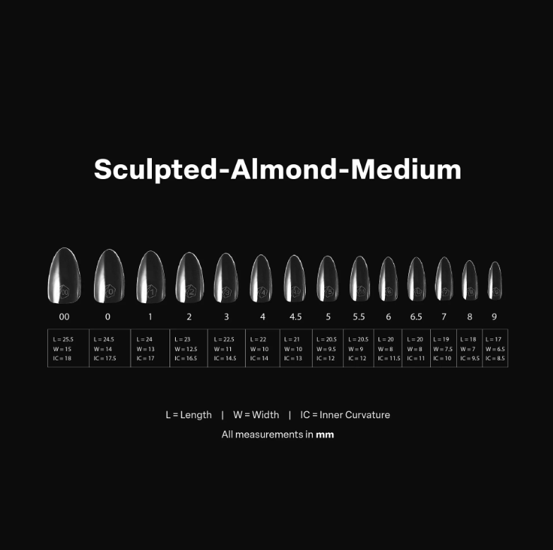 Apres Gel X™ Box of 600pcs 2.0 Sculpted Almond Tips