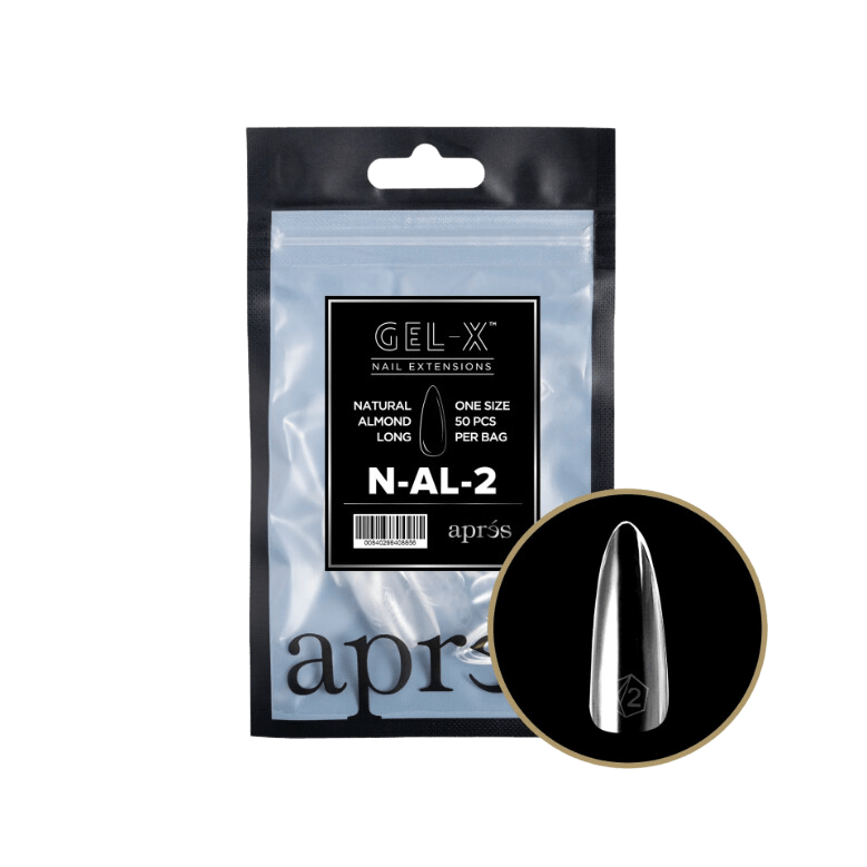 Apres Gel X™ Refill Bags (50pcs) Natural Almond Long Tips