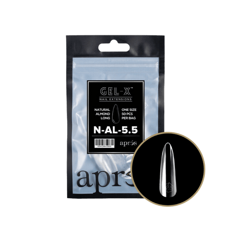 Apres Gel X™ Refill Bags (50pcs) Natural Almond Long Tips