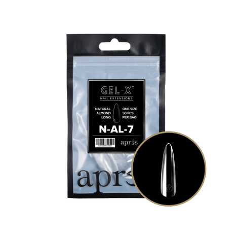 Apres Gel X™ Refill Bags (50pcs) Natural Almond Long Tips