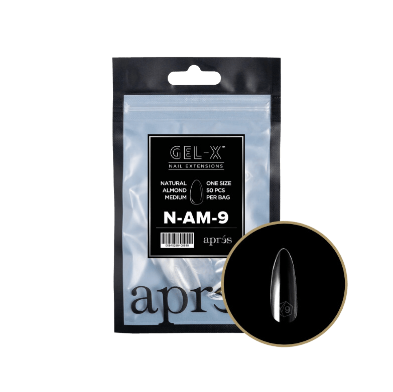 Apres Gel X™ Refill Bags (50pcs) Natural Almond Medium Tips