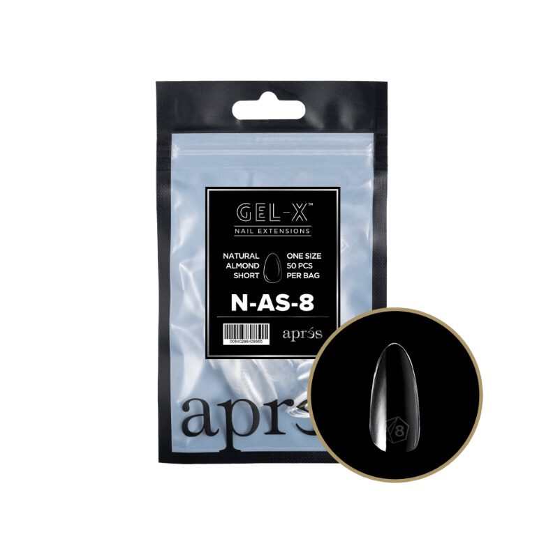 Apres Gel X™ Refill Bags (50pcs) Natural Almond Short Tips