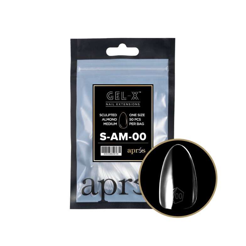 Apres Gel X™ Refill Bags (50pcs) Sculpted Almond Medium Tips