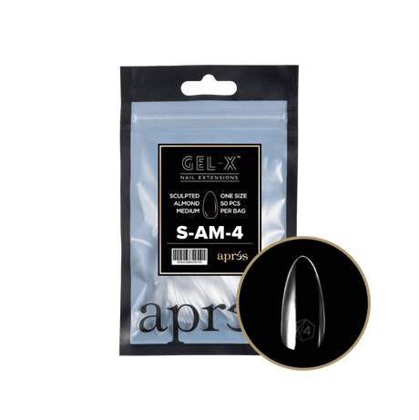 Apres Gel X™ Refill Bags (50pcs) Sculpted Almond Medium Tips