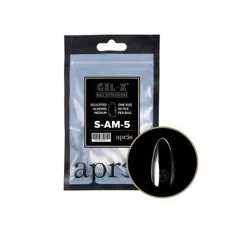 Apres Gel X™ Refill Bags (50pcs) Sculpted Almond Medium Tips