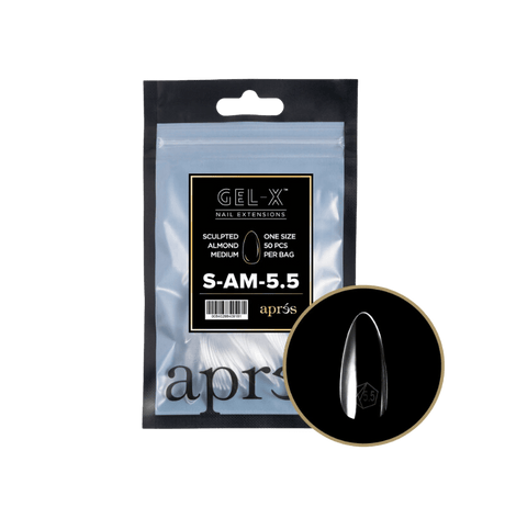 Apres Gel X™ Refill Bags (50pcs) Sculpted Almond Medium Tips