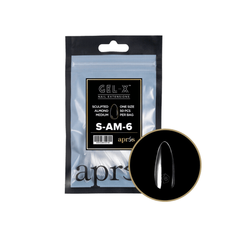 Apres Gel X™ Refill Bags (50pcs) Sculpted Almond Medium Tips