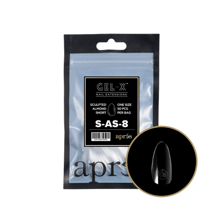 Apres Gel X™ Refill Bags (50pcs) Sculpted Almond Short Tips