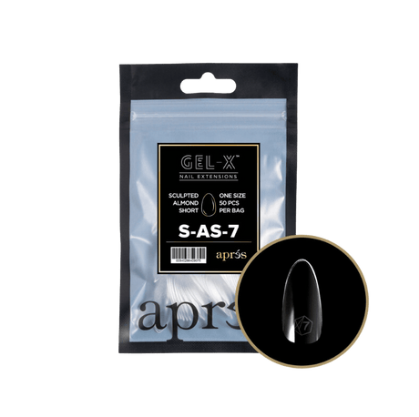 Apres Gel X™ Refill Bags (50pcs) Sculpted Almond Short Tips