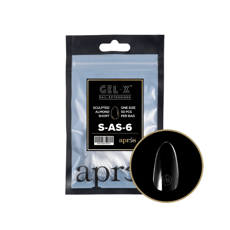 Apres Gel X™ Refill Bags (50pcs) Sculpted Almond Short Tips