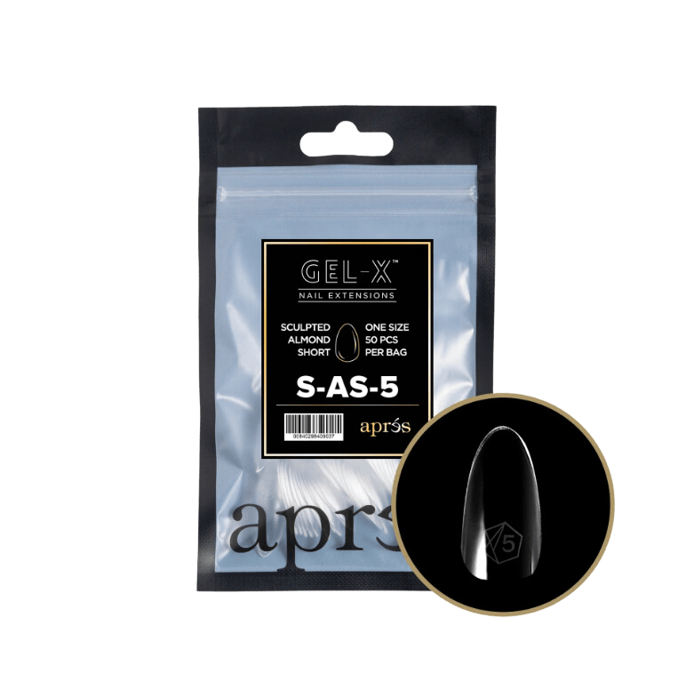 Apres Gel X™ Refill Bags (50pcs) Sculpted Almond Short Tips