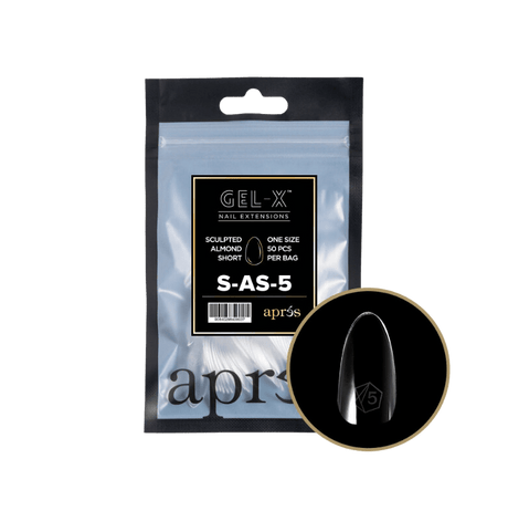 Apres Gel X™ Refill Bags (50pcs) Sculpted Almond Short Tips