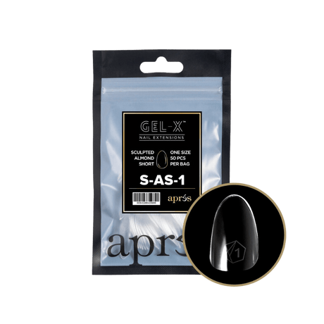Apres Gel X™ Refill Bags (50pcs) Sculpted Almond Short Tips
