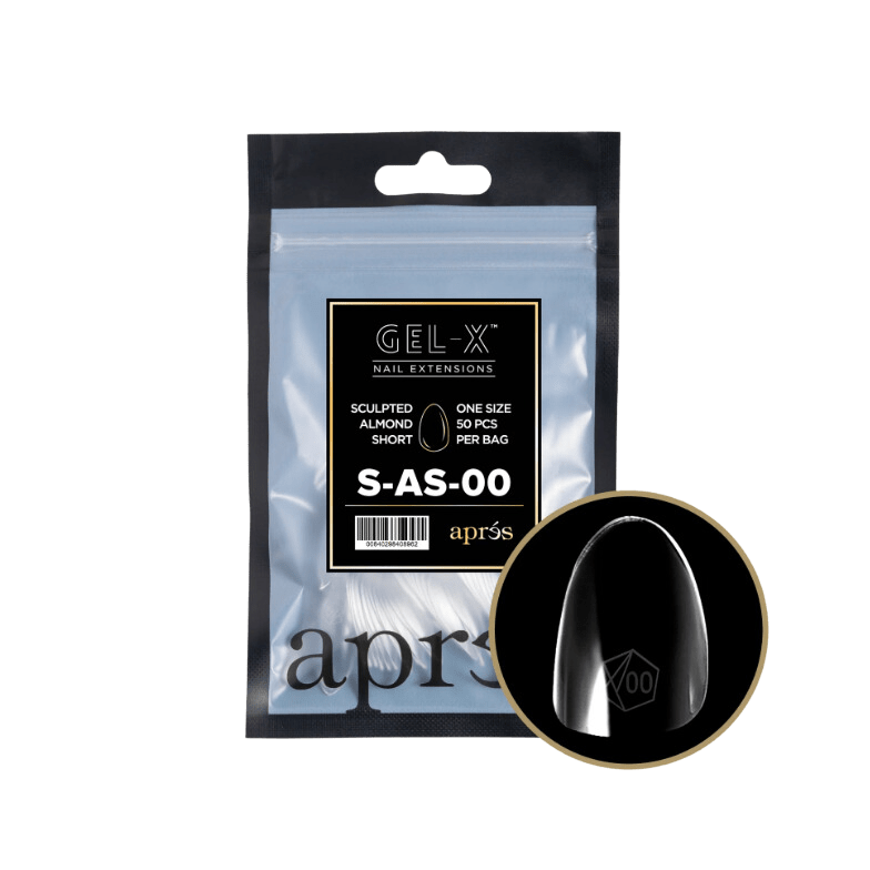 Apres Gel X™ Refill Bags (50pcs) Sculpted Almond Short Tips