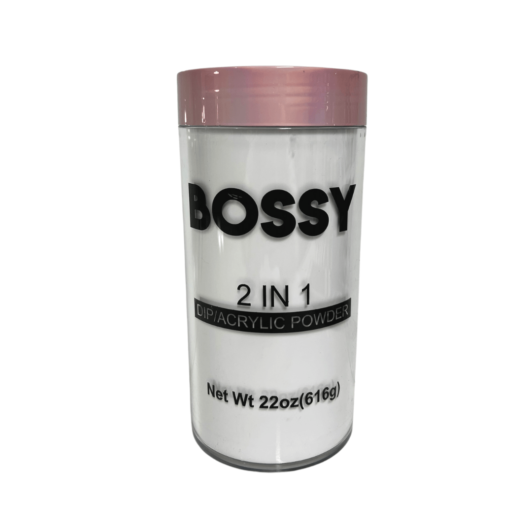 Bossy 2 In 1 Acrylic & Dip Powder American White (2 Sizes)