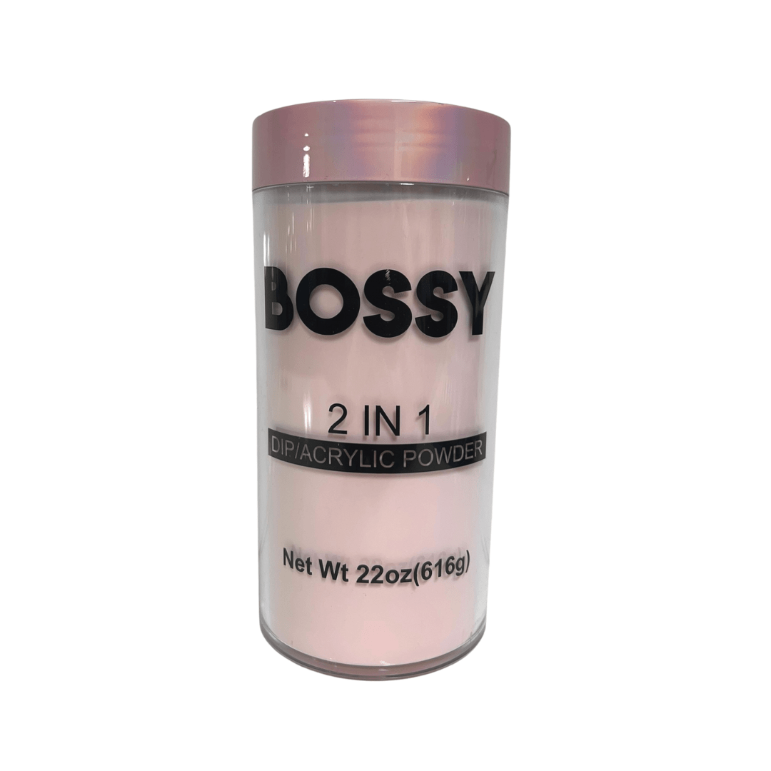 Bossy 2 In 1 Acrylic & Dip Powder Opaque Pink Medium (2 Sizes)