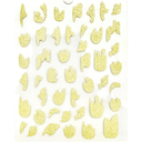JNBS Nail Sticker 3D Shiny Gold Glitter Decoration