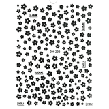 JNBS Nail Sticker 3D Black & White Flowers