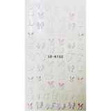 JNBS 5D Embossed Nail Sticker Cute and Colorful Decoration