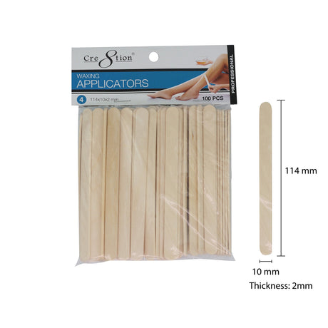 Cre8tion - Waxing Applicators 100 pcs - 114x10x2 mm - Jessica Nail & Beauty Supply - Canada Nail Beauty Supply - Wax Applicator