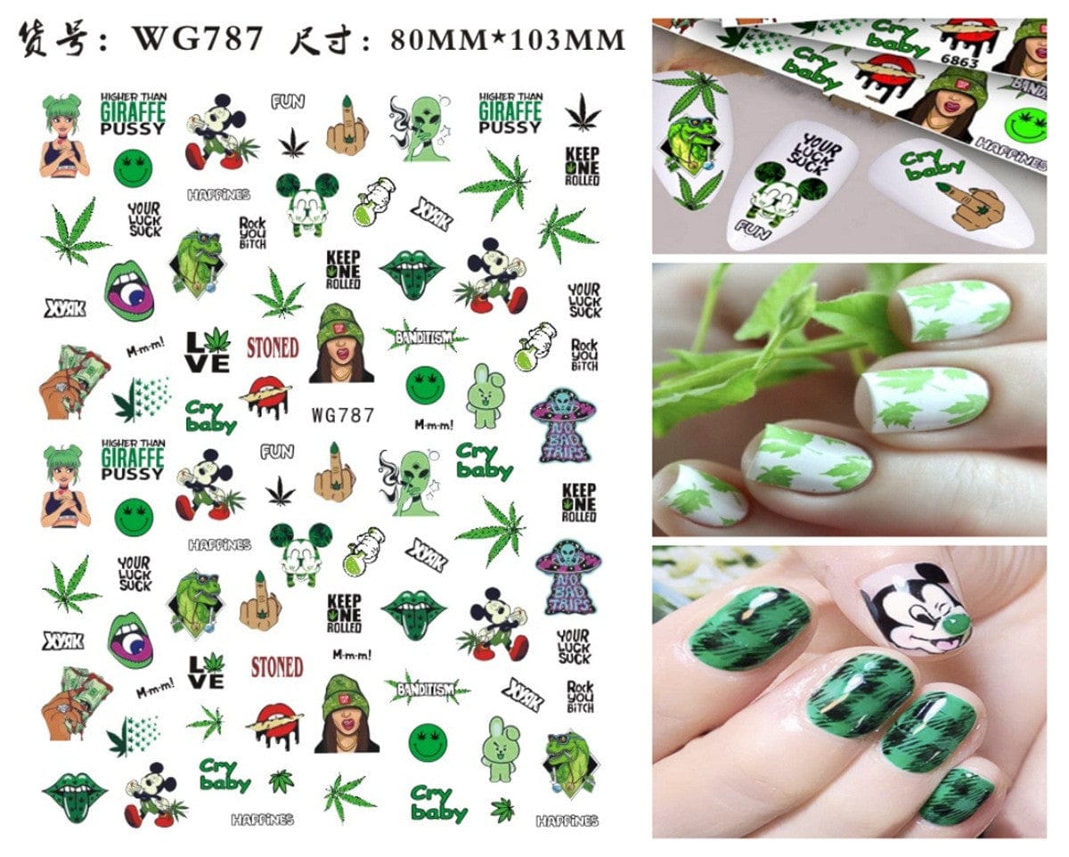 JNBS Nail Sticker Leaves