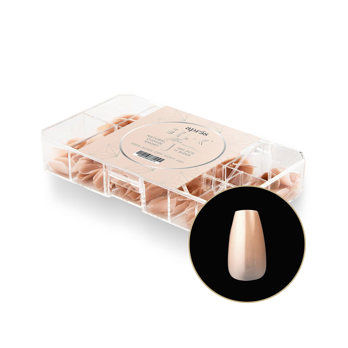 Apres Gel X™ NEUTRALS  Box of 150pcs Alex Natural Coffin Tips