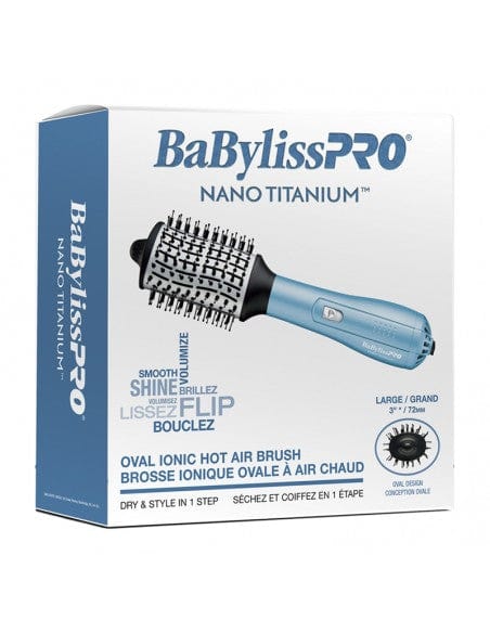 BabylissPRO Nano Titanium Oval Ionic Hot Air Brush Large BNTHB300C