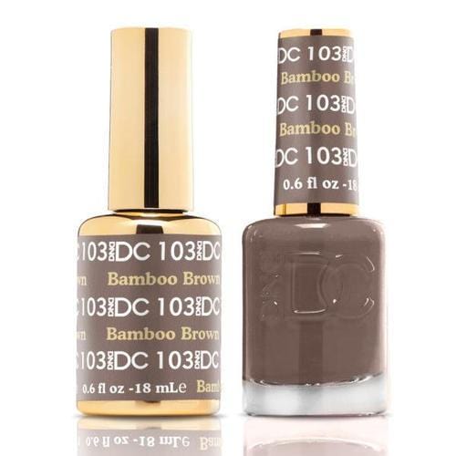 DND DC Duo Gel Matching Color - 103  BAMBOO BROWN - Jessica Nail & Beauty Supply - Canada Nail Beauty Supply - DND DC DUO