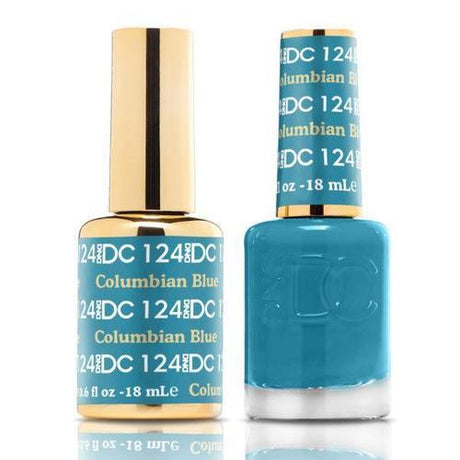 DND DC Duo Gel Matching Color - 124 COLUMBIAN BLUE - Jessica Nail & Beauty Supply - Canada Nail Beauty Supply - DND DC DUO