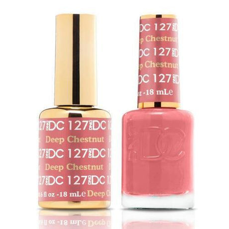 DND DC Duo Gel Matching Color - 127 DEEP CHESTNUT - Jessica Nail & Beauty Supply - Canada Nail Beauty Supply - DND DC DUO