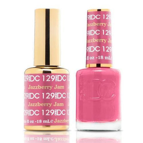 DND DC Duo Gel Matching Color - 129 JAZZBERRY JAM - Jessica Nail & Beauty Supply - Canada Nail Beauty Supply - DND DC DUO