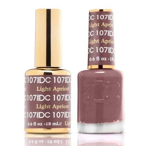 DND DC Duo Gel Matching Color - 107 LIGHT APRICOT - Jessica Nail & Beauty Supply - Canada Nail Beauty Supply - DND DC DUO