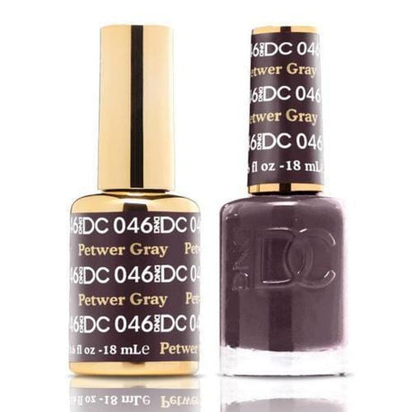 DND DC Duo Gel Matching Color - 046 PEWTER GRAY - Jessica Nail & Beauty Supply - Canada Nail Beauty Supply - DND DC DUO
