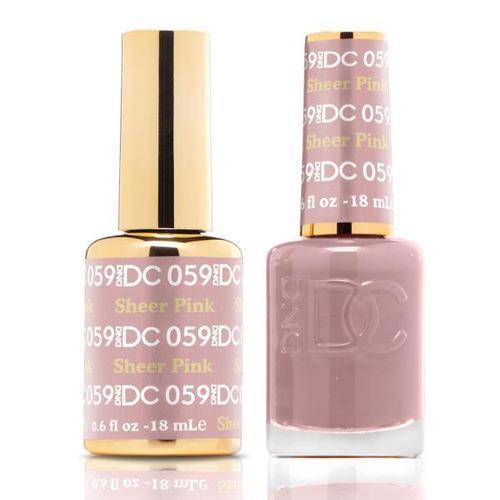 DND DC Duo Gel Matching Color - 059 SHEER PINK - Jessica Nail & Beauty Supply - Canada Nail Beauty Supply - DND DC DUO