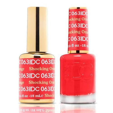 DND DC Duo Gel Matching Color - 063 SHOCKING ORANGE - Jessica Nail & Beauty Supply - Canada Nail Beauty Supply - DND DC DUO