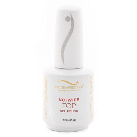 Bio Seaweed Gel Color - No-Wipe Top Coat  15ml (White Bottle) - Jessica Nail & Beauty Supply - Canada Nail Beauty Supply - Top Coat