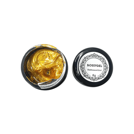 BOSSY - EMBOSSED Metallic Gel Paint - 02 - GOLD - (8g) - Jessica Nail & Beauty Supply - Canada Nail Beauty Supply - GEL PAINT